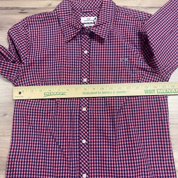 NWT- Vineyard Vines Classic Gingham Button Down Paradise Pink Women’s Size 6 top - Picture 9 of 11